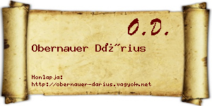 Obernauer Dárius névjegykártya